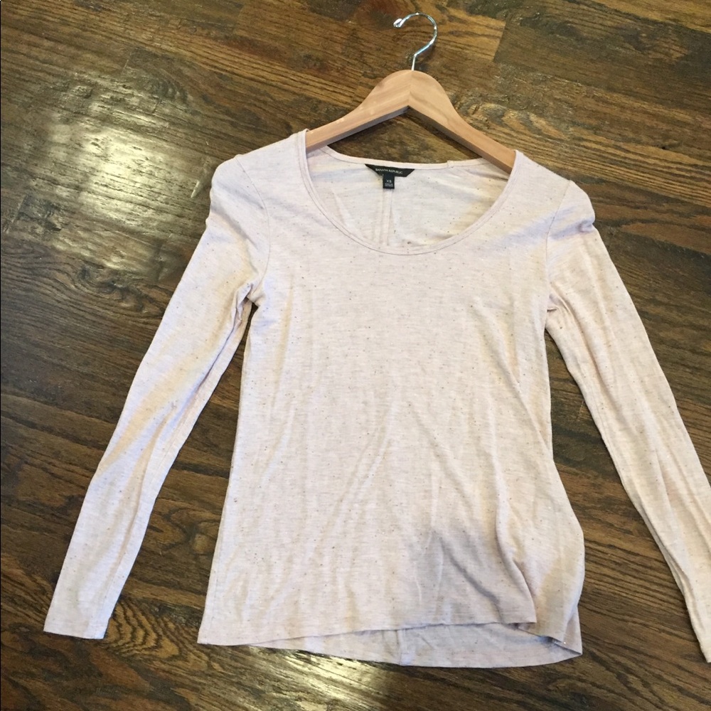 Banana Republic XS pale pink shimmer top